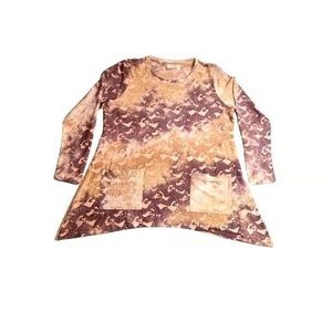 Stylish Kids Long Sleeve Top - Purple and Tan